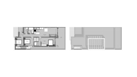 Villa floor plan, 3 bedrooms in OASIS GARDEN No. 7 (2D)