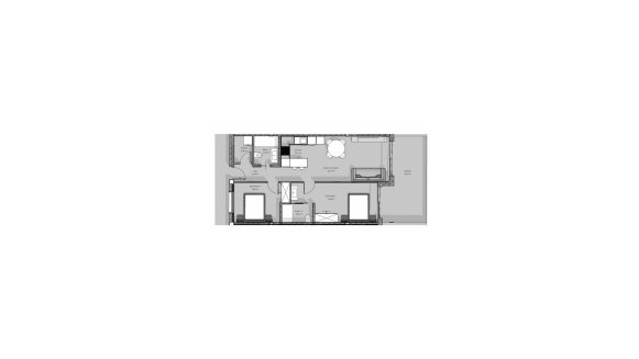 Villa floor plan, 2 bedrooms in OASIS GARDEN No. 4 (2D)