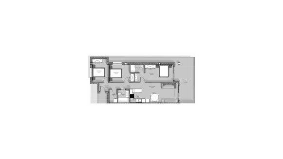 Villa floor plan, 3 bedrooms in OASIS GARDEN No. 6 (2D)