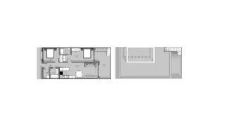 Villa floor plan, 2 bedrooms in OASIS GARDEN No. 5